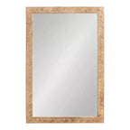 Specchio da parete rettangolare 24"x36" con cornice in legno Chevron