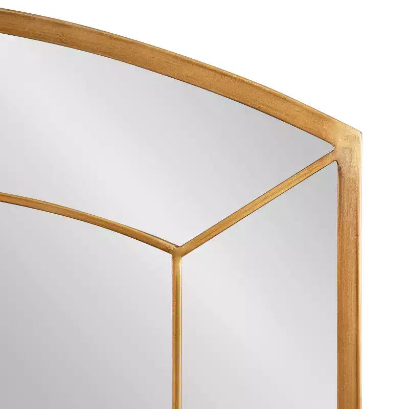 Specchio da parete ad arco 36"x27" con cornice dorata