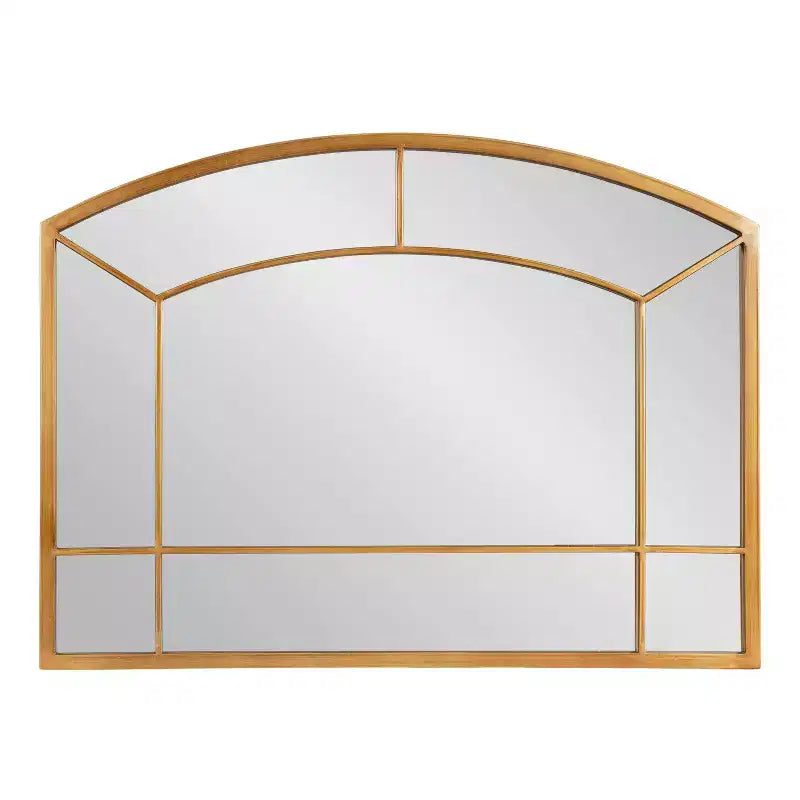 Specchio da parete ad arco 36"x27" con cornice dorata