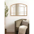 Specchio da parete ad arco 36"x27" con cornice dorata