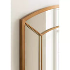 Specchio da parete ad arco 36"x27" con cornice dorata