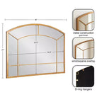 Specchio da parete ad arco 36"x27" con cornice dorata