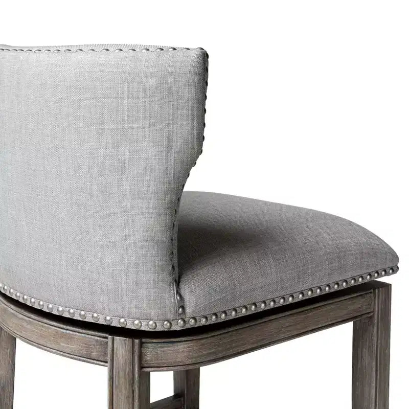 Sgabello da bar alto in tessuto Wingback
