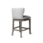Sgabello da bar alto in tessuto Wingback