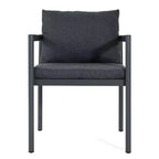 Set di 2 sedie da patio da esterno in alluminio per tutte le stagioni con braccioli, portata 136 kg