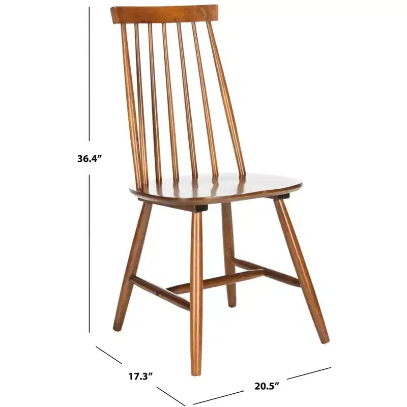 Set di 2 sedie da pranzo in legno di noce