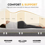 Materasso in Memory Foam da 12" Medio con Infusione di Tè Verde