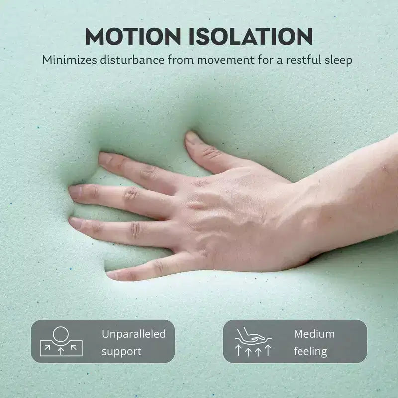 Materasso in Memory Foam da 12" Medio con Infusione di Tè Verde