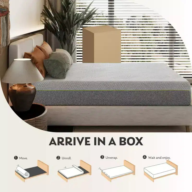 Materasso in Memory Foam da 12" Medio con Infusione di Tè Verde