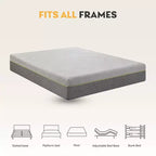 Materasso in Memory Foam da 12" Medio con Infusione di Tè Verde