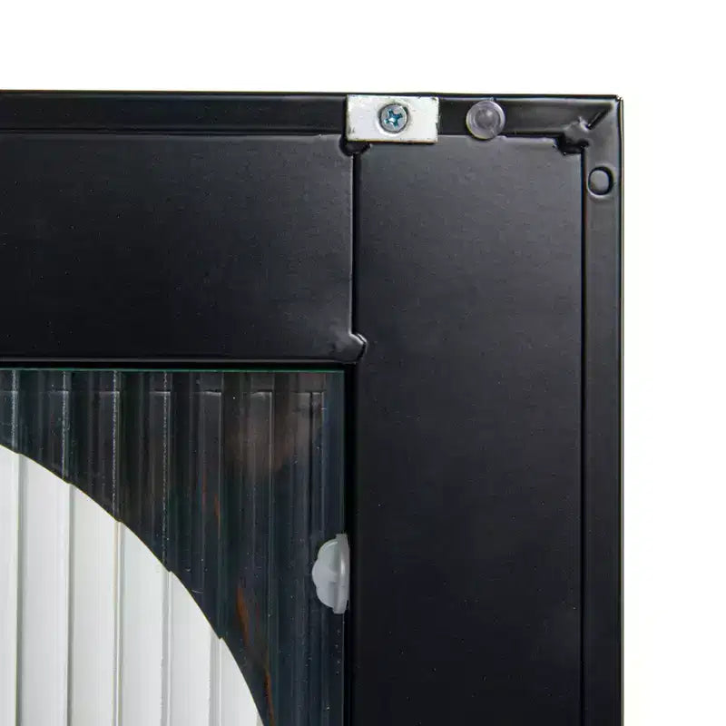 Credenza in ferro da 63 pollici con ante a pannello in vetro