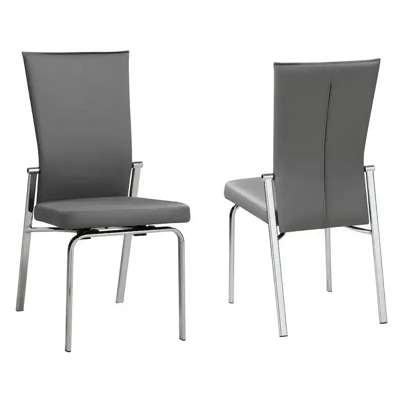 Chintaly Imports,Motion Back Side Chair - Set Of 2, Gray