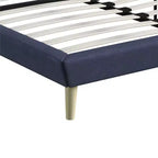 Letto imbottito moderno con testiera trapuntata ad alette