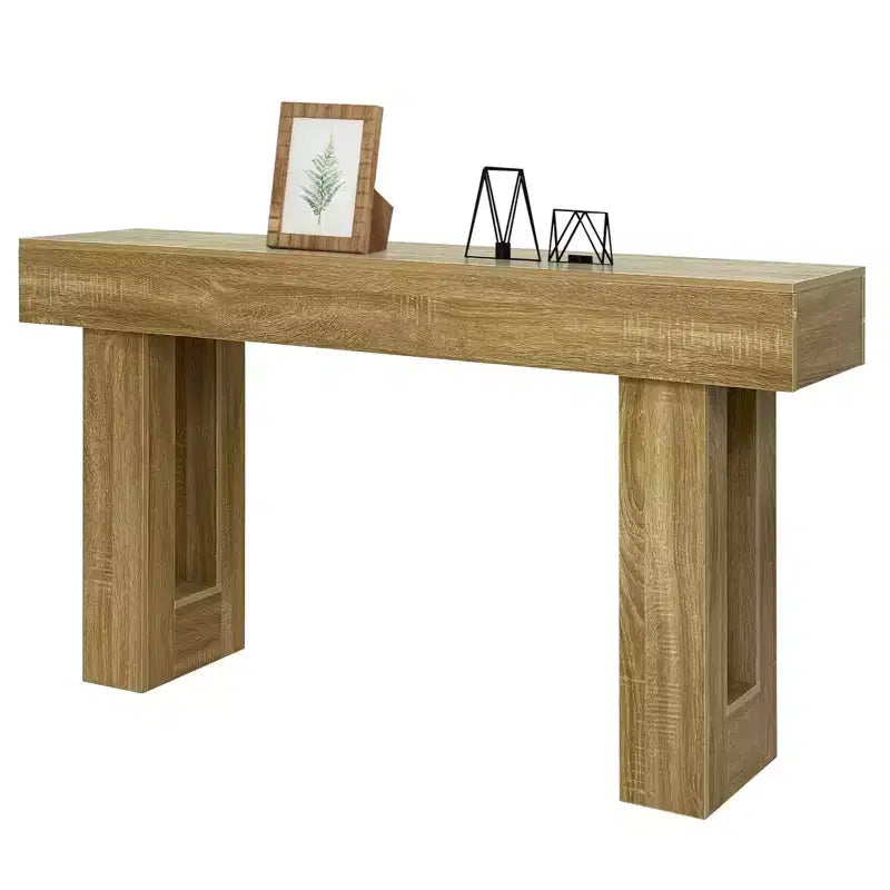 63 Inch Long Console Table for Entryway, Wood Farmhouse Rectangular Sofa Table Behind The Couch, for Entrance Hallway Living Room Foyer