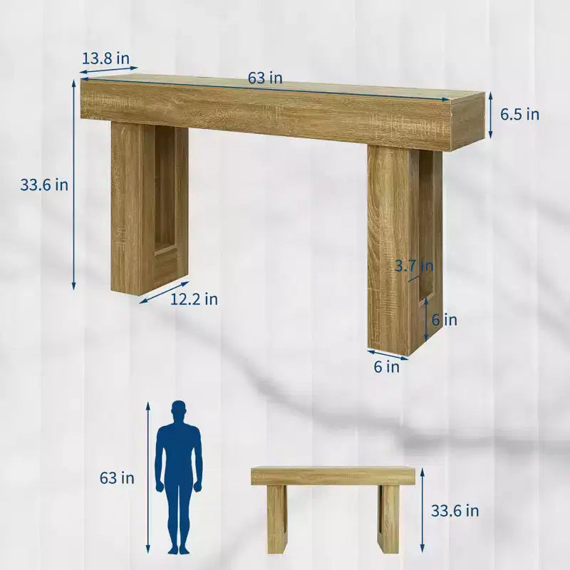 Tavolo Consolle in Legno da 63 Pollici