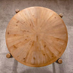 Tavolino rotondo rustico in legno
