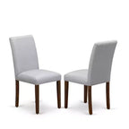 Set di 2 sedie da pranzo imbottite con struttura in legno di gomma