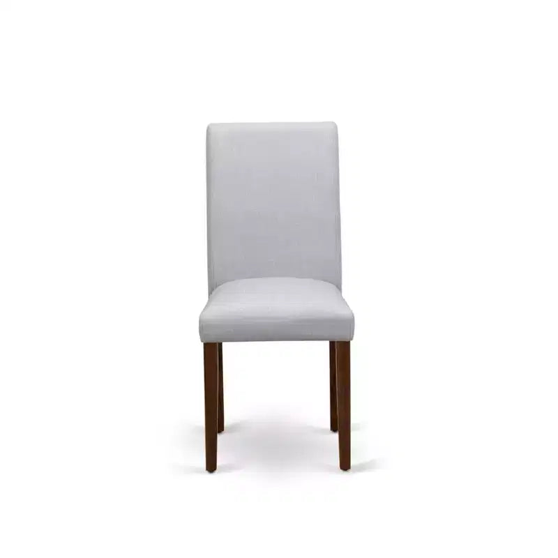 Set di 2 sedie da pranzo imbottite con struttura in legno di gomma