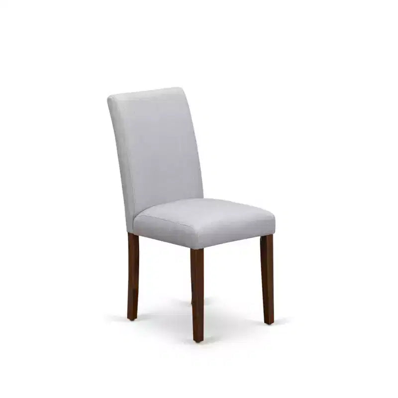 Set di 2 sedie da pranzo imbottite con struttura in legno di gomma