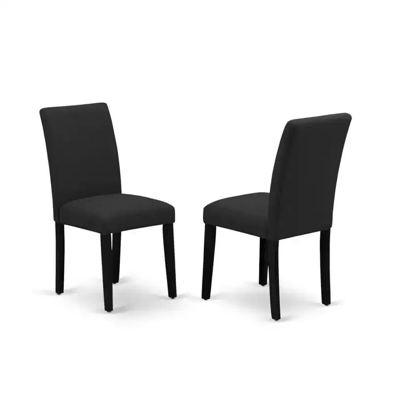 Set di 2 sedie da pranzo imbottite con struttura in legno di gomma