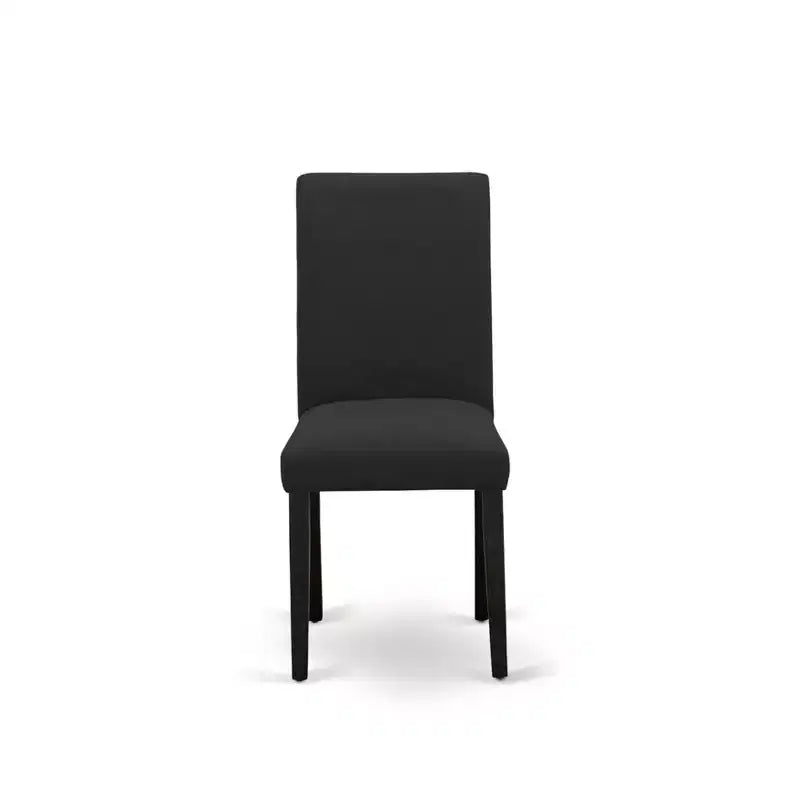 Set di 2 sedie da pranzo imbottite con struttura in legno di gomma