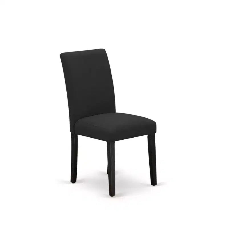 Set di 2 sedie da pranzo imbottite con struttura in legno di gomma