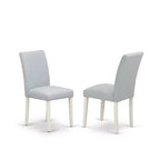 Set di 2 sedie da pranzo imbottite con struttura in legno di gomma