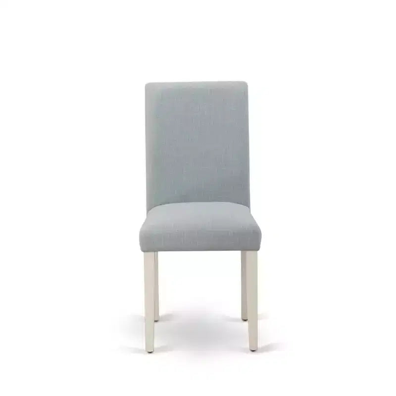 Set di 2 sedie da pranzo imbottite con struttura in legno di gomma
