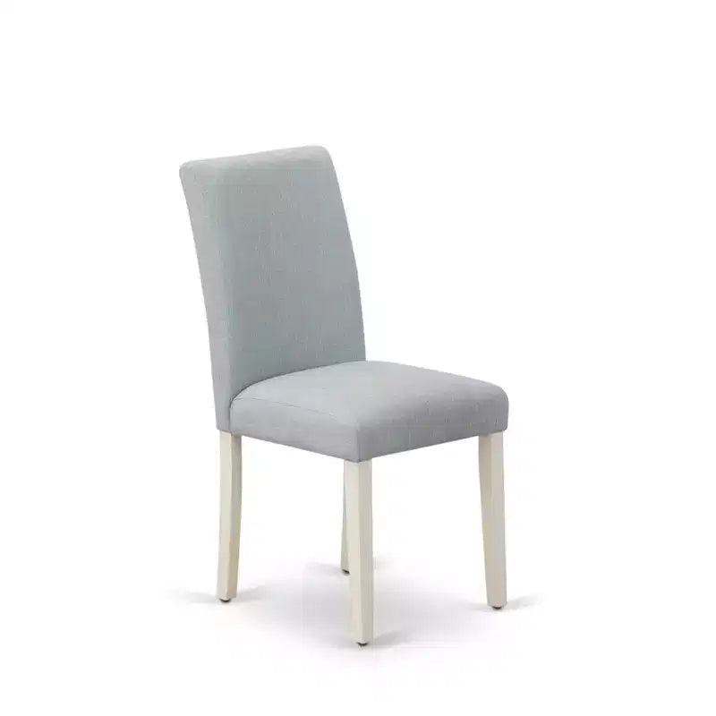 Set di 2 sedie da pranzo imbottite con struttura in legno di gomma