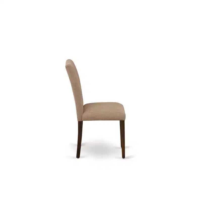 Set di 2 sedie da pranzo imbottite con struttura in legno di gomma