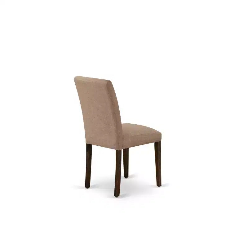 Set di 2 sedie da pranzo imbottite con struttura in legno di gomma