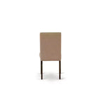Set di 2 sedie da pranzo imbottite con struttura in legno di gomma