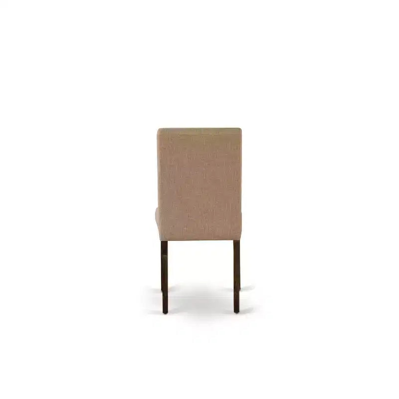 Set di 2 sedie da pranzo imbottite con struttura in legno di gomma