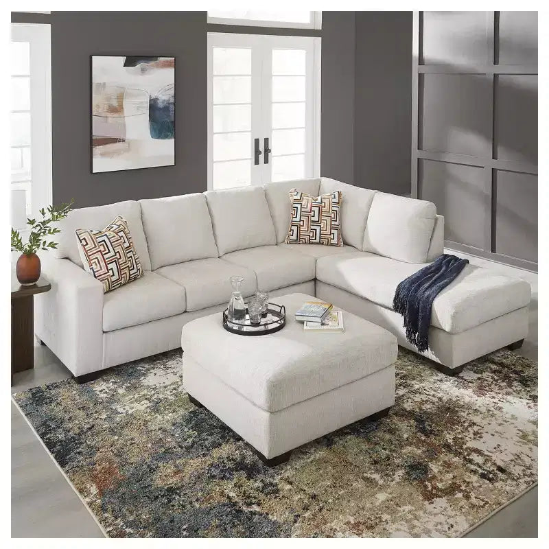 Pouf/Ottoman quadrato di grandi dimensioni con cuscino rigido