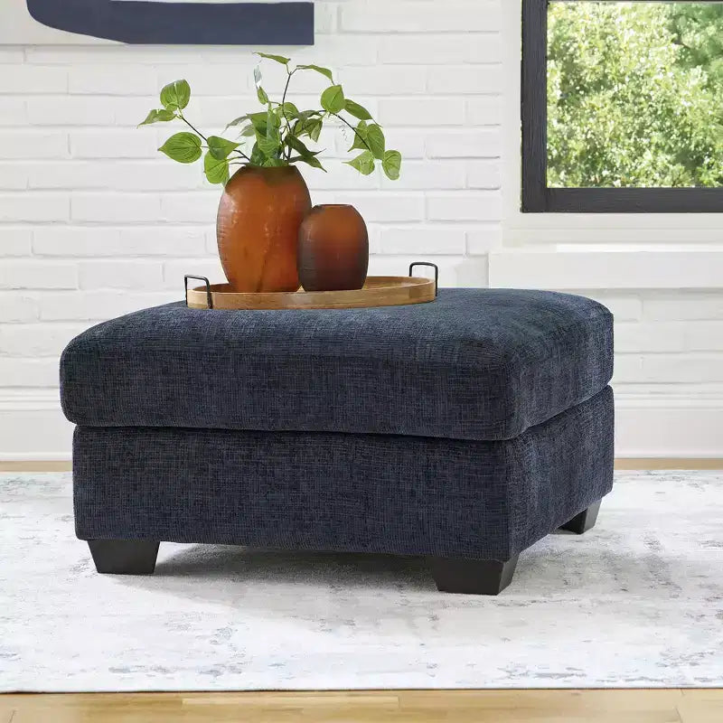 Pouf/Ottoman quadrato di grandi dimensioni con cuscino rigido