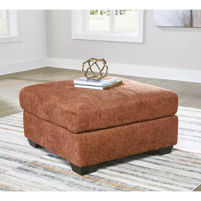 Pouf/Ottoman quadrato di grandi dimensioni con cuscino rigido