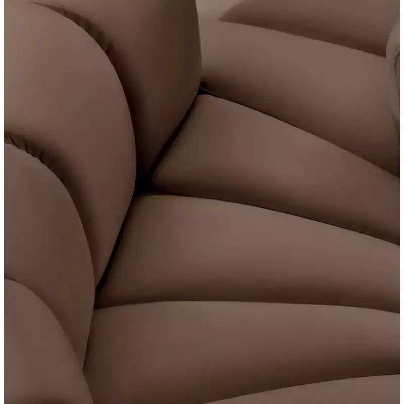 Divano componibile Arc in pelle vegana marrone