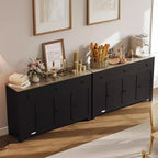 Mobile Credenza/Buffet da 55" con 3 Cassetti e 4 Ante, Ripiano Regolabile