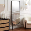Specchio da terra in ferro nero 25 x 68 pollici