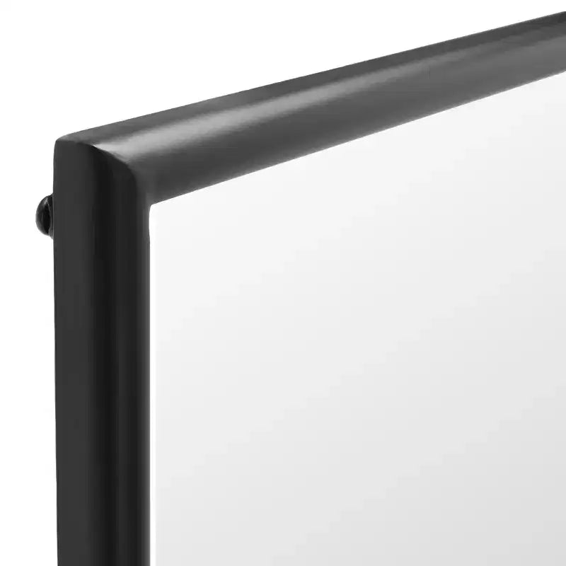Specchio da terra in ferro nero 25 x 68 pollici