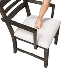 Sedia da pranzo imbottita in legno classico (set da 2)