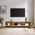 Mobile TV moderno in legno scanalato a 2 ante