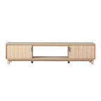 Mobile TV moderno in legno scanalato a 2 ante