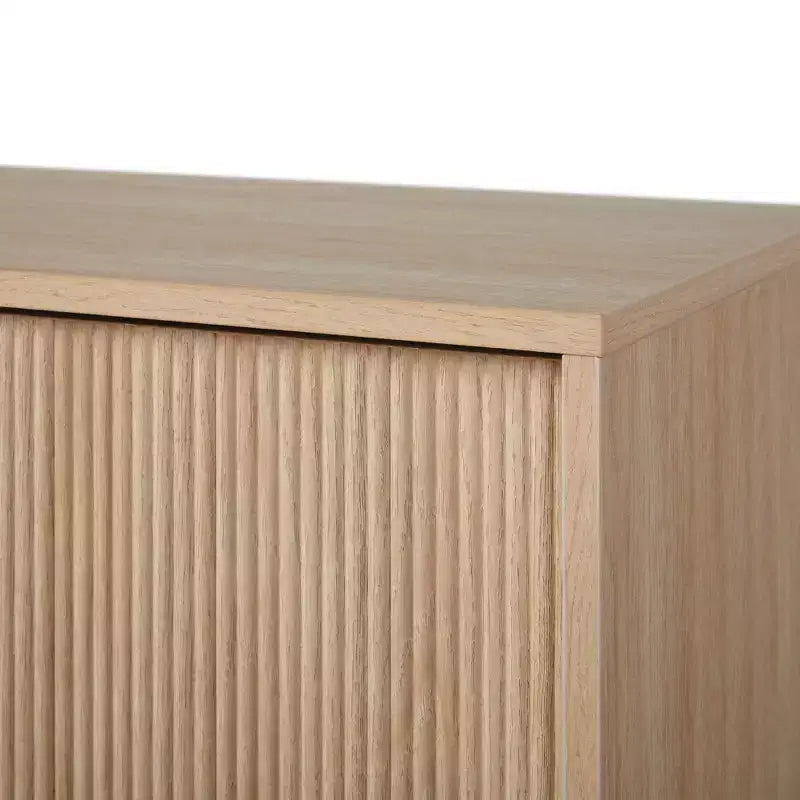 Mobile TV moderno in legno scanalato a 2 ante