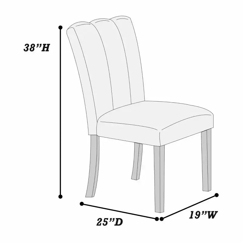 Sedie imbottite moderne per sala da pranzo (set da 2)