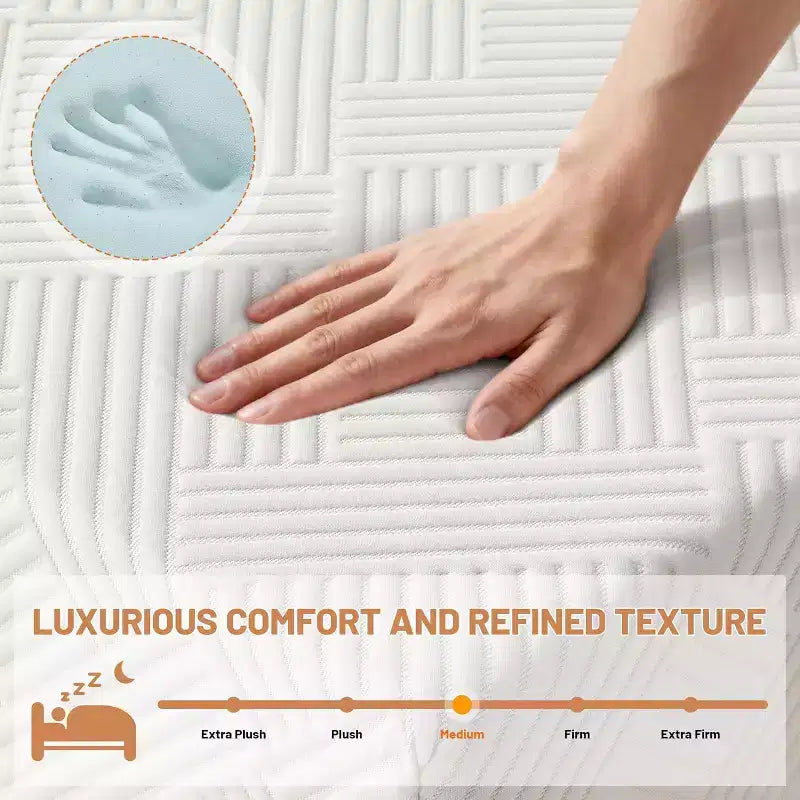 Materasso in Memory Foam da 15 cm – Media Durezza, Gel Foam, Fodera Rimovibile, Certificazione CertiPUR-US