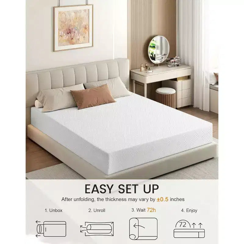 Materasso in Memory Foam da 15 cm – Media Durezza, Gel Foam, Fodera Rimovibile, Certificazione CertiPUR-US