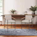 Set di 2 sgabelli da banco imbottiti in stile Mid-Century Modern con struttura in ferro