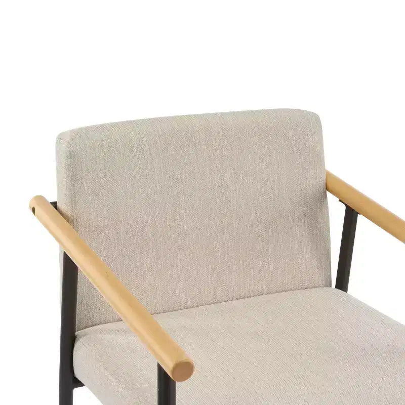 Set di 2 sgabelli da banco imbottiti in stile Mid-Century Modern con struttura in ferro