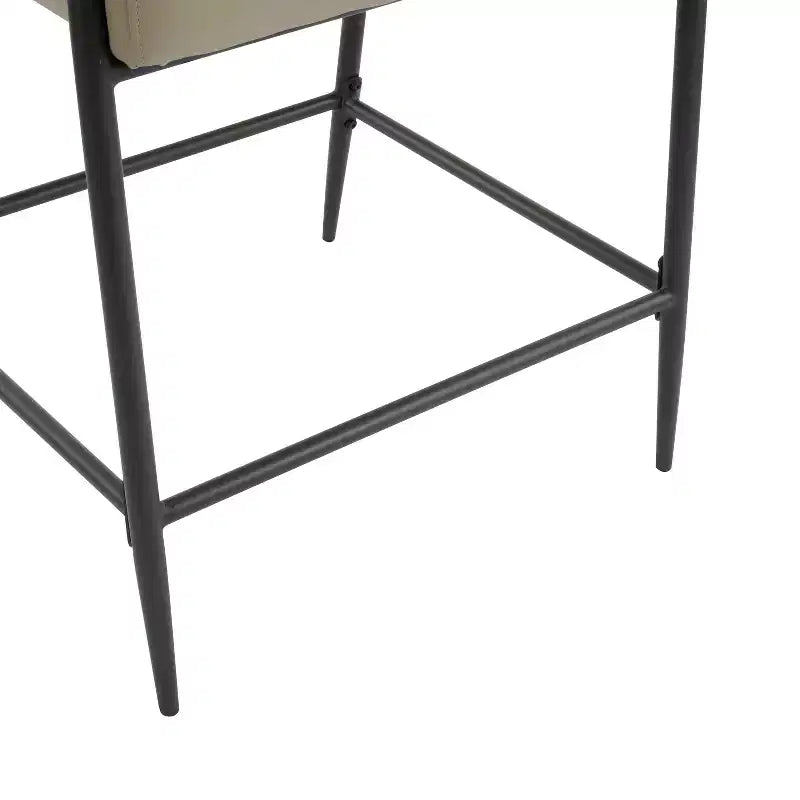 Set di 2 sgabelli da banco imbottiti in stile Mid-Century Modern con struttura in ferro